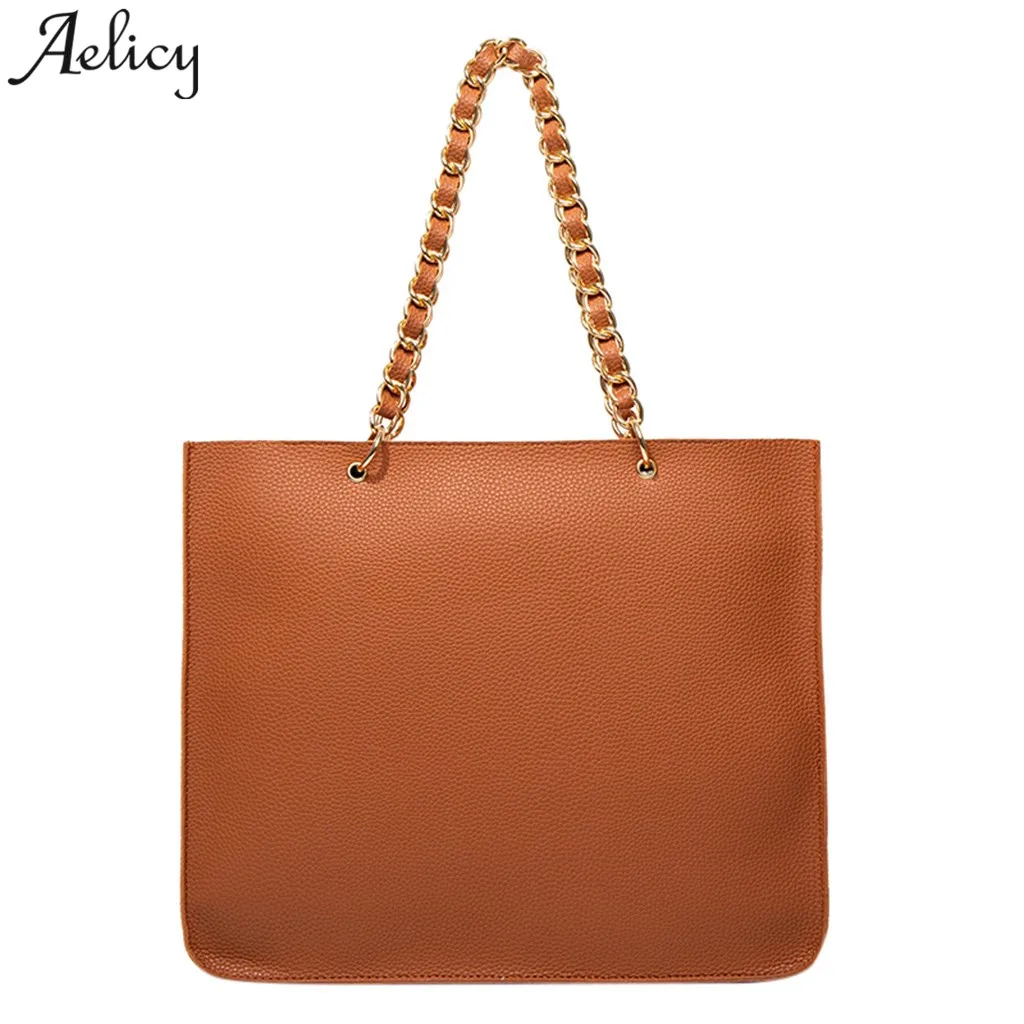 Женская кожаная сумка на молнии Aelicy однотонная плечо 2020|Сумки с ручками| |