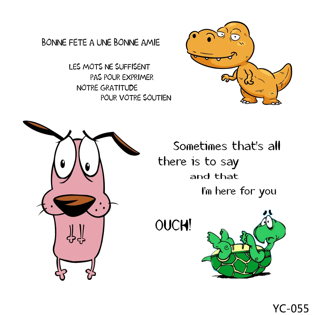 

ZhuoAng Funny Dog Dinosaur Tortoise Clear Stamps For DIY Scrapbooking/Card Making/Album Decorative Silicon Stamp Crafts