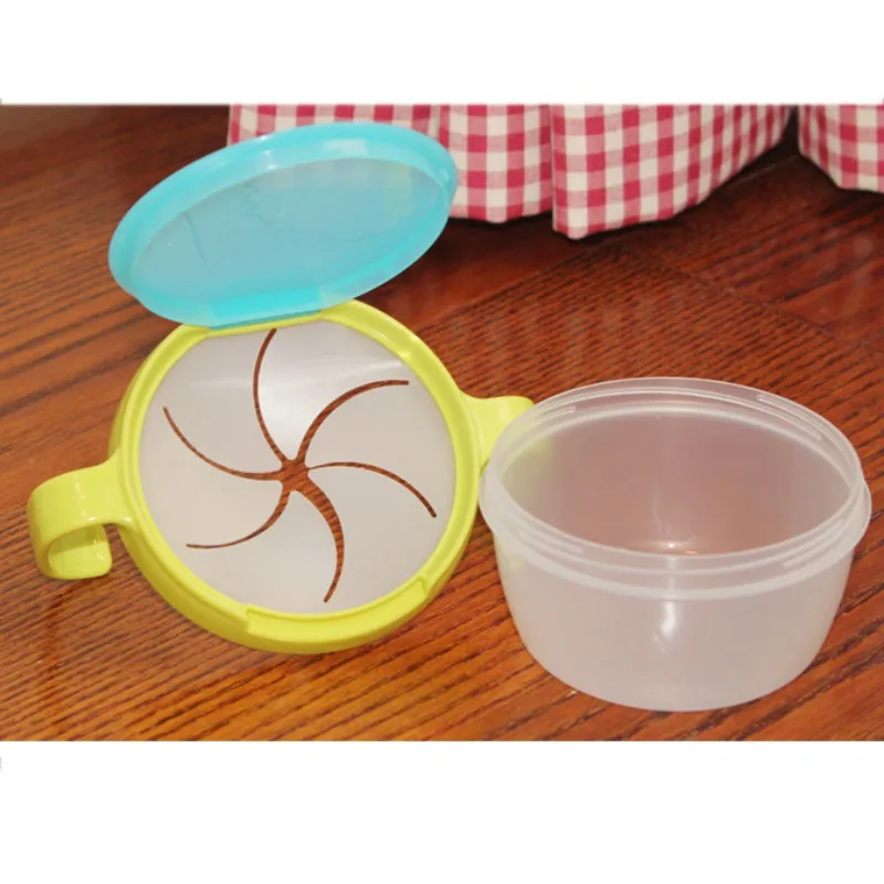 Пластиковая снэк ловушка для маленьких детей с двойной ручкой баночка миска
