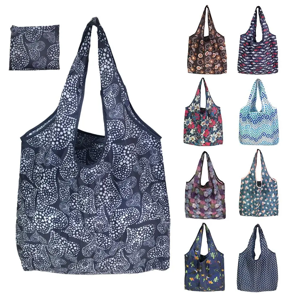

Stylish Foldable Reusable Eco-friendly Waterproof Shopping Backpacks Tote Grocery Foldable Storage Bag