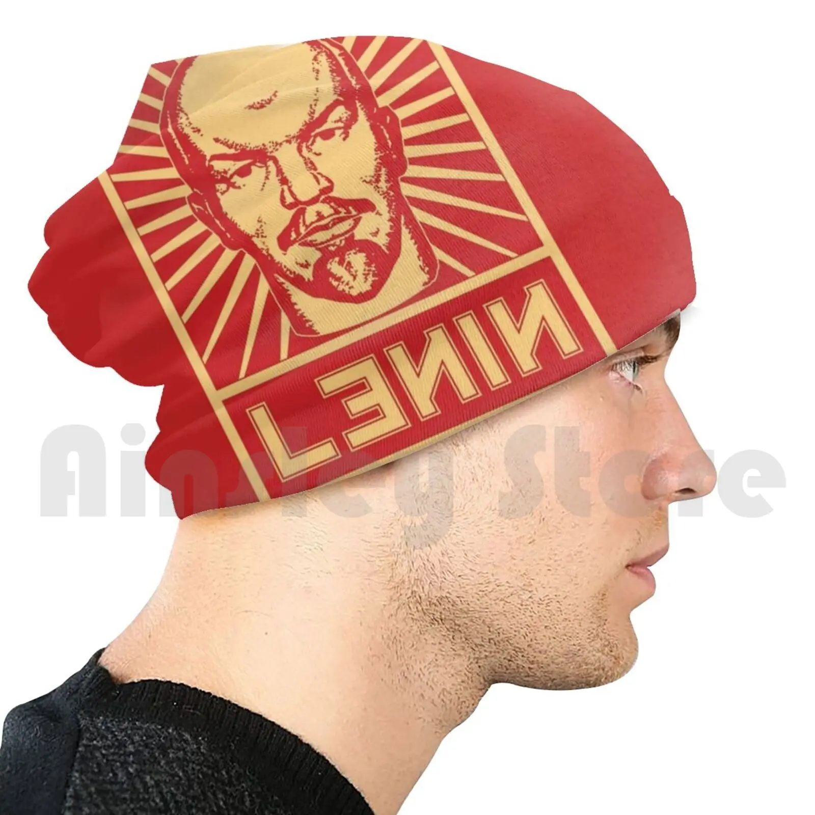 Винтажная вязаная шапка советской пропаганды Ленина, комфортная, коммунистическая, коммунизм, Сталин, Маркс, социализм.