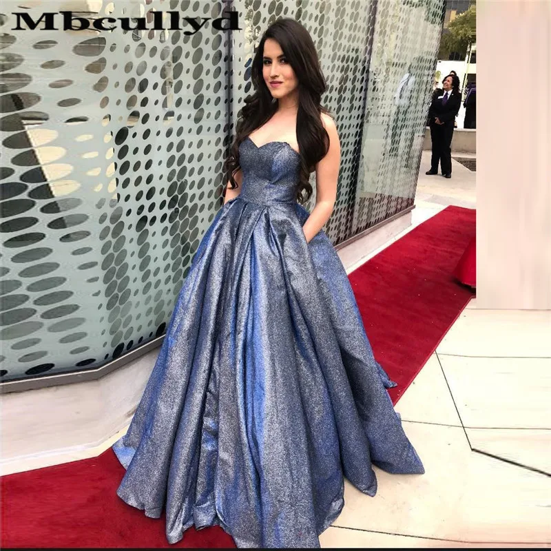 Блестящие Выпускные платья Mbcullyd с блестками длинное вечернее платье 2020 для милой
