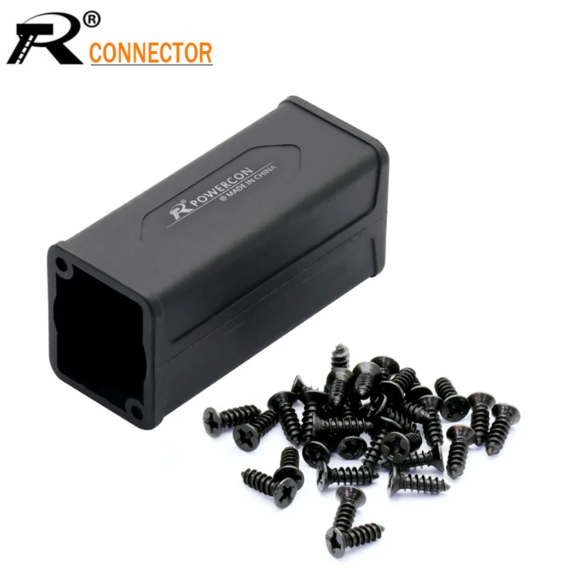 

1pc Plastic Outter Case for LED PowerCon AC Coupler Adapter Extender connector High quality Speakon Panel mount straight adapter