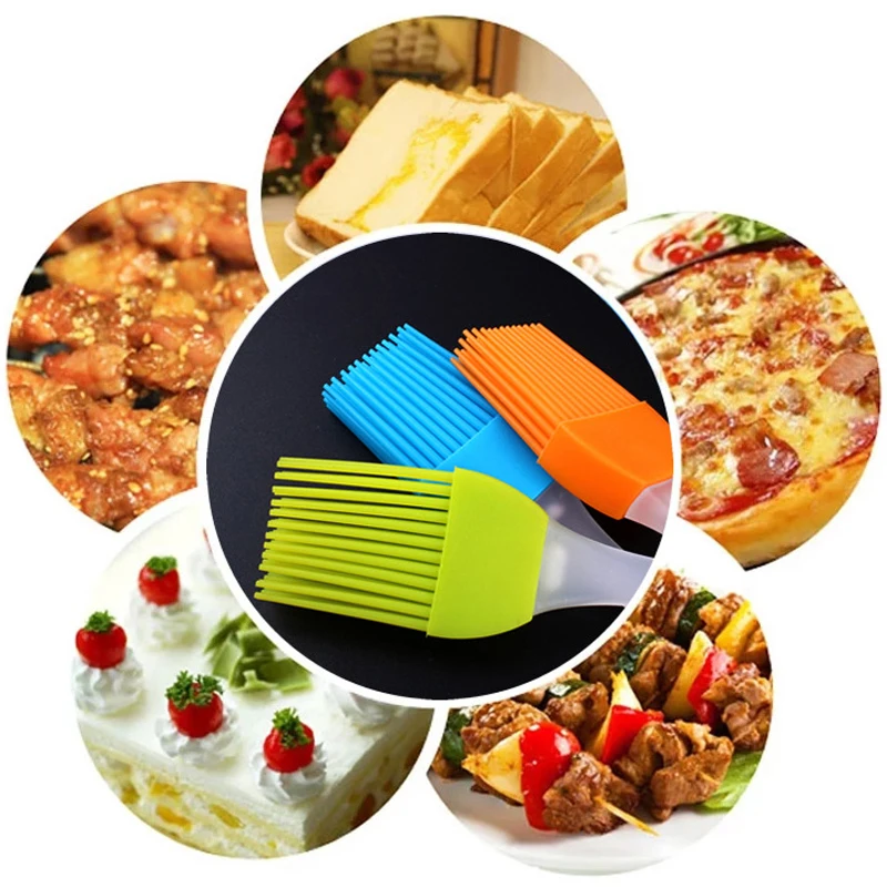 Мульти Цвет силиконовые наметка Кондитерские инструменты кисти щетки для масла