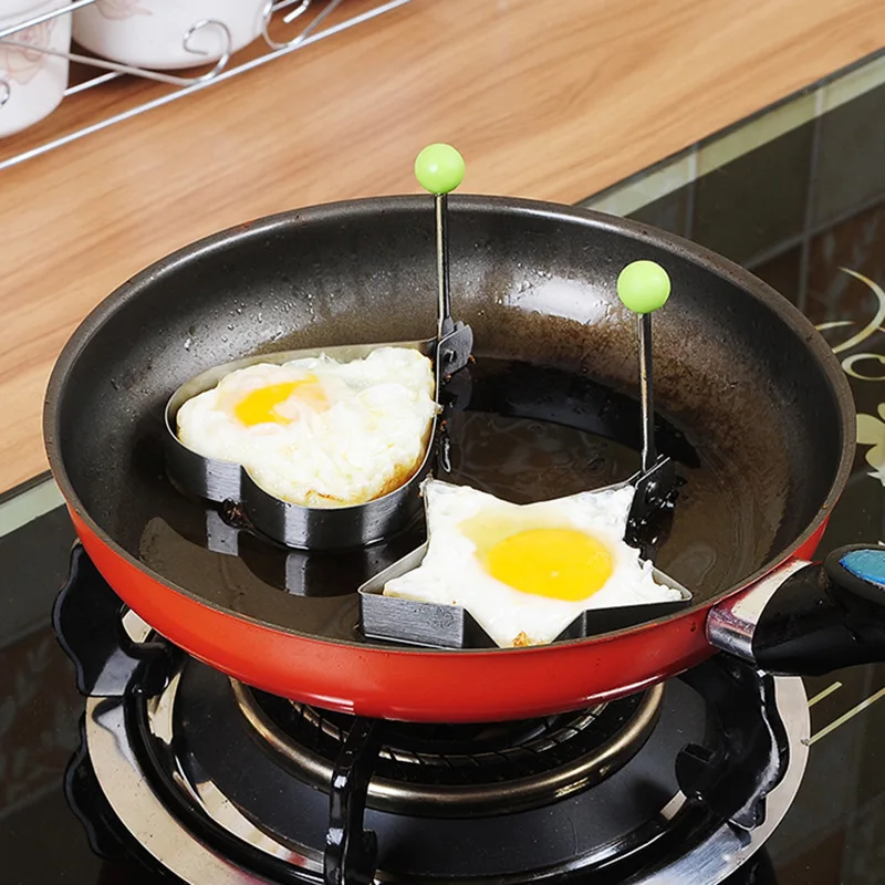 

Stainless Steel 5Style Fried Egg Pancake Shaper Omelette Mold Mould Frying Egg Cooking Tools Kitchen Accessories Gadget Rings