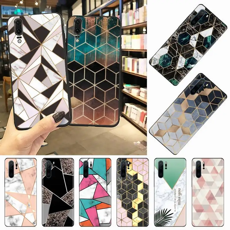 

Matte Marble pattern Phone Case For Huawei honor Mate 10 20 30 40 i 9 8 pro x Lite P smart 2019 nova 5t