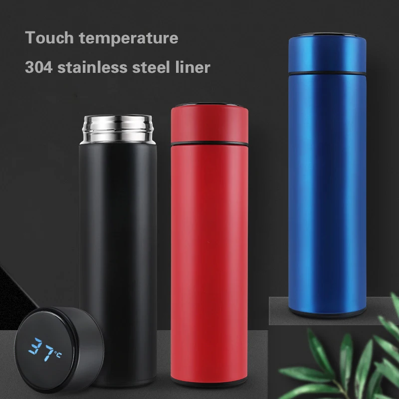 

500 мл умная сенсорная вакуумная кружка бутылка для воды светодиодный цифровой дисплей температуры 304 нержавеющая сталь вакуумная кружка умная вакуумная кружка подарки