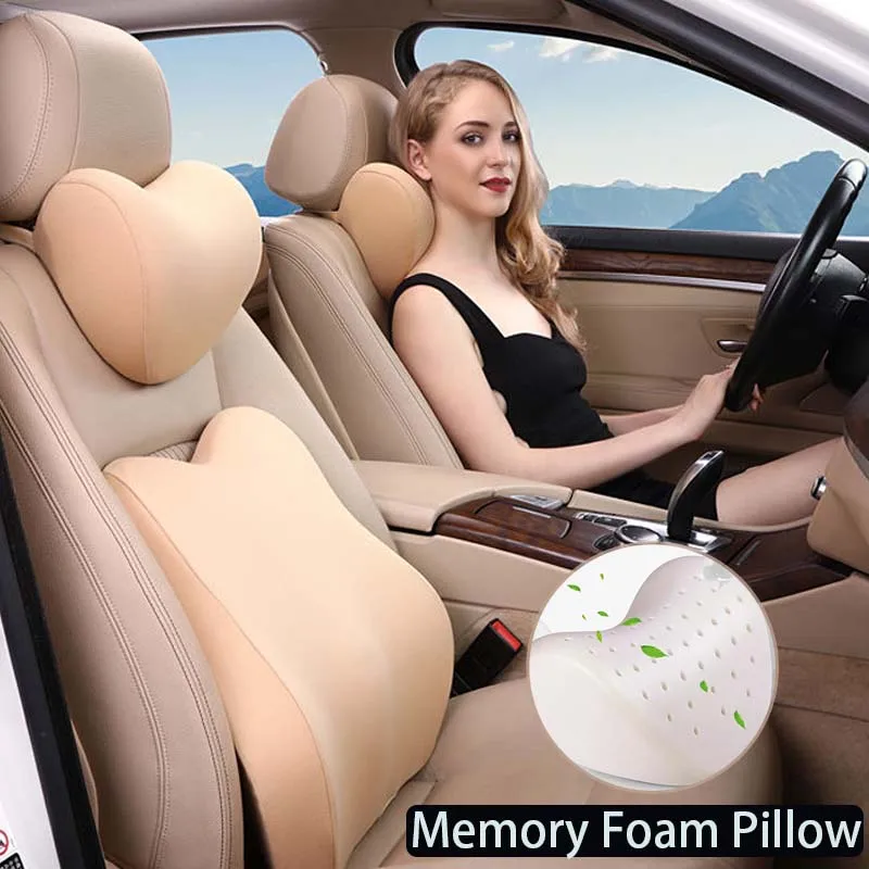 Автомобильная подушка на подголовник защита для автомобильного сиденья память