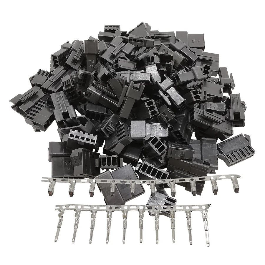 

10 компл./лот черный JST SM шаг 2,54 мм 2P 3P 4P 5P 6P 7Pin 8-контактный корпус штекер гнездовой разъем Пластиковый корпус + клеммы разъем
