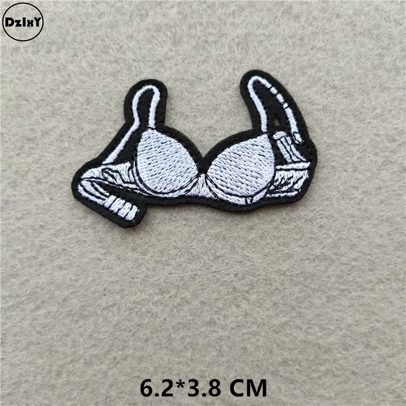 1-PCS-D-181 46 стилей на выбор) черно-белые нашивки с вышивкой для футболки с утюгом в полоску Одежда для Аппликации Наклейки для одежды значки - Цвет: 1-PCS-D-181