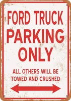 ford truck parking only vintage look metal sign for home coffee wall decor 8x12 inch