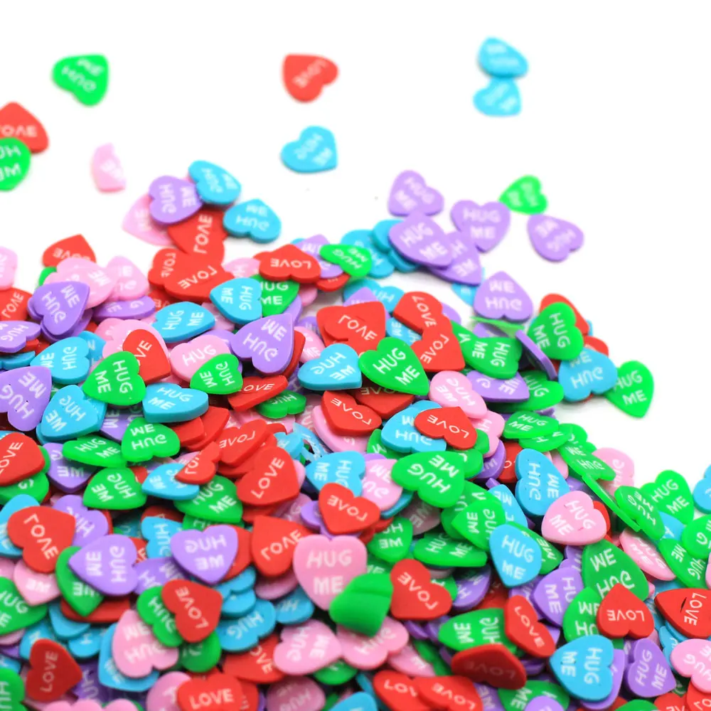 

200/50g Polymer Hot Soft Clay Sprinkles Lovely Letters Heart Slice For Crafts DIY Making Nail Slices Scrapbooking For Phone