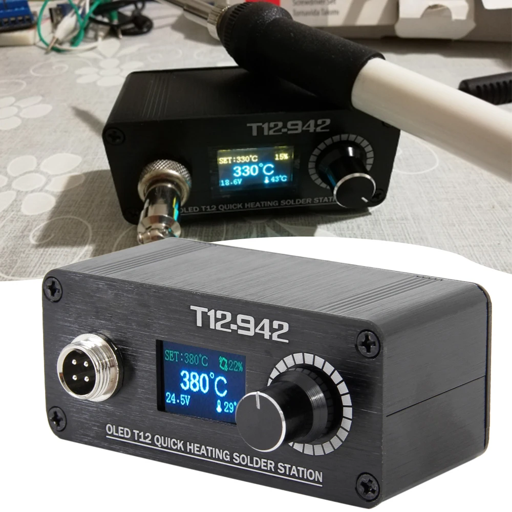 Мини паяльная станция T12 OLED электроника сварочный паяльник новый дизайн