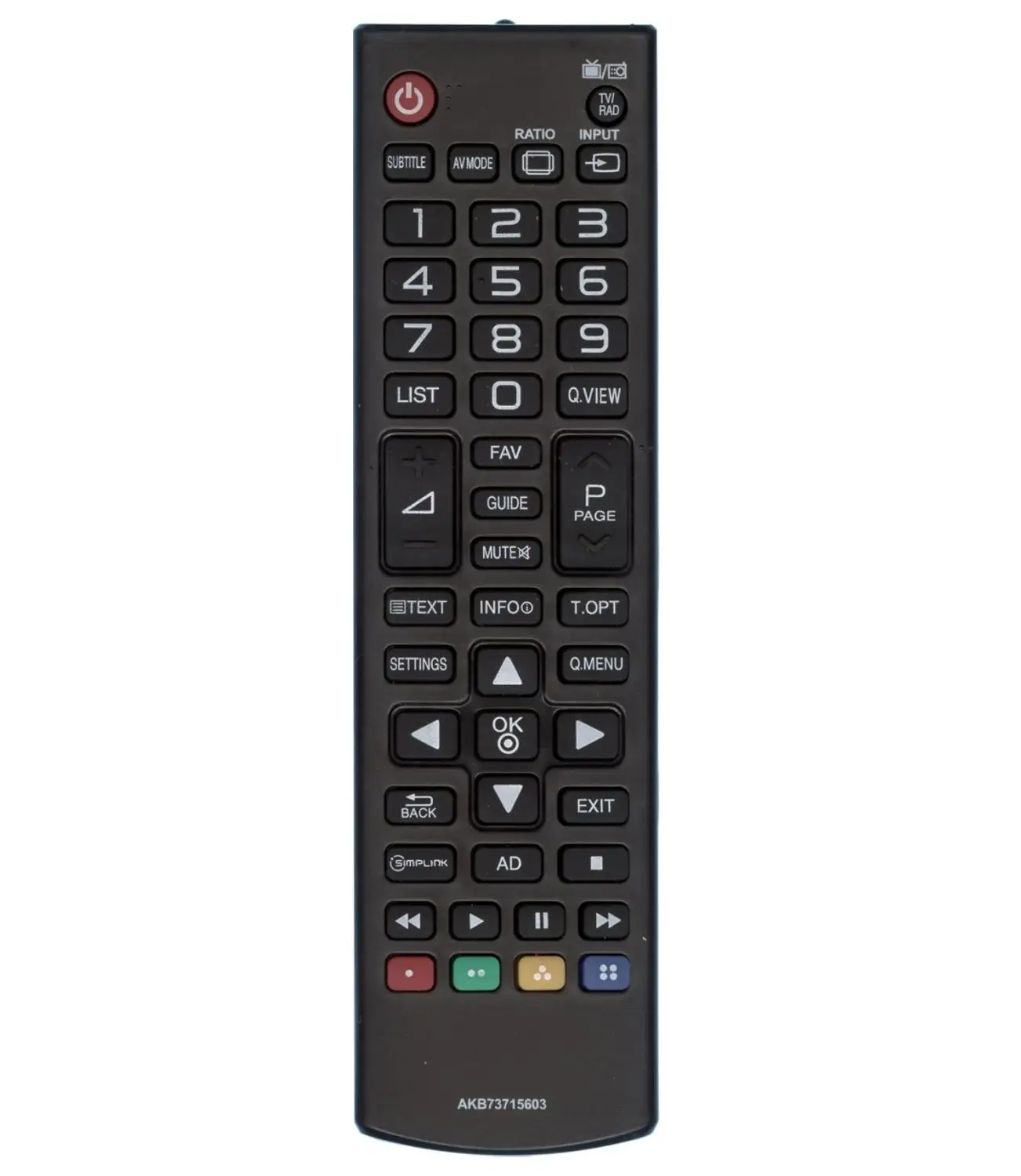 Пульт ДУ для телевизора LG AKB73715603 LCD TV 32LN536U 32LN540V 32LN570V 32LN575U 32LN613V 42LA660V 42LA662V 42LA667V 55LA660V |