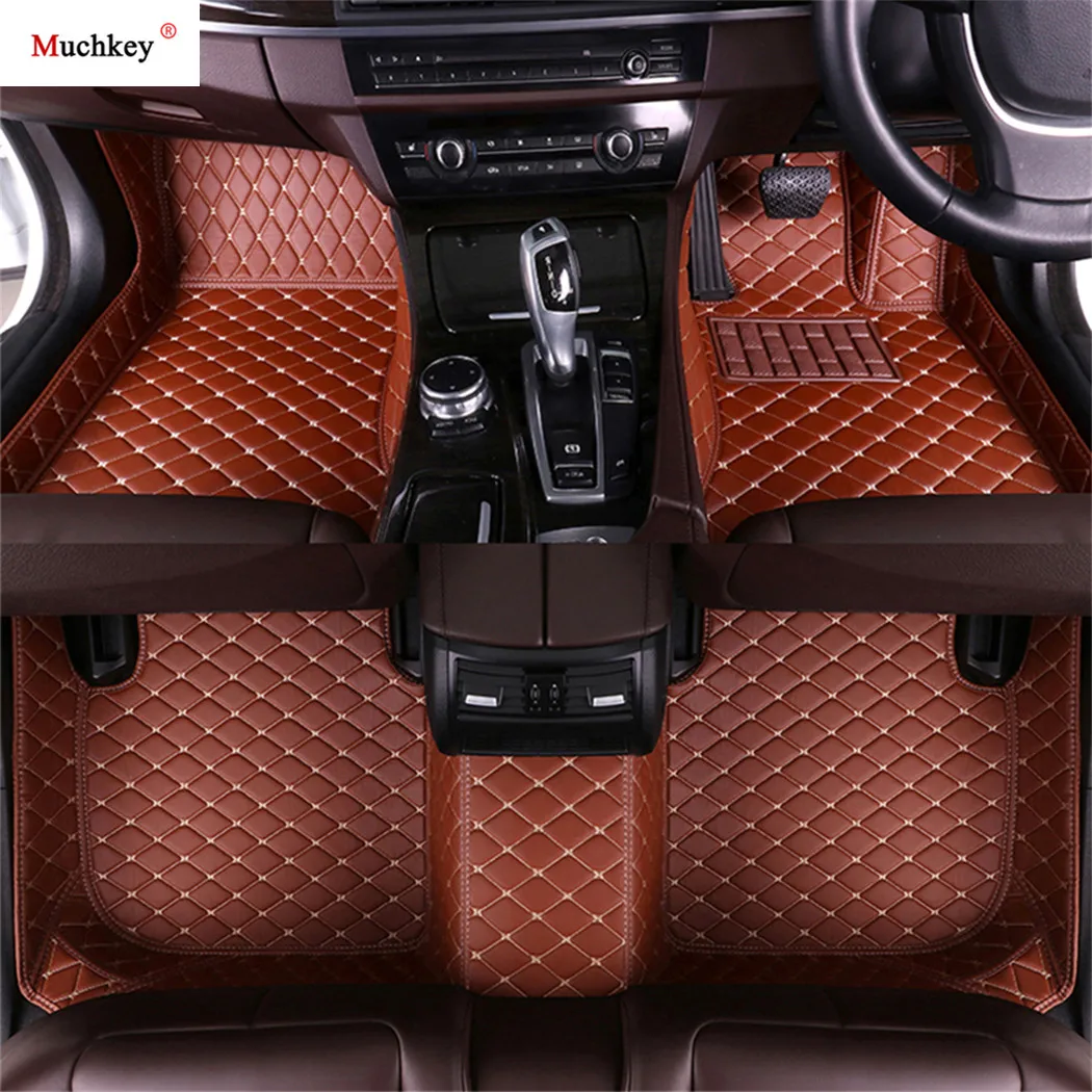 

MUCHKEY Custom Car Floor Mats For Toyota Avensis 2010-2017 Luxury Leather Carpet Mats Floor Liners Auto Parts（Right Driving）