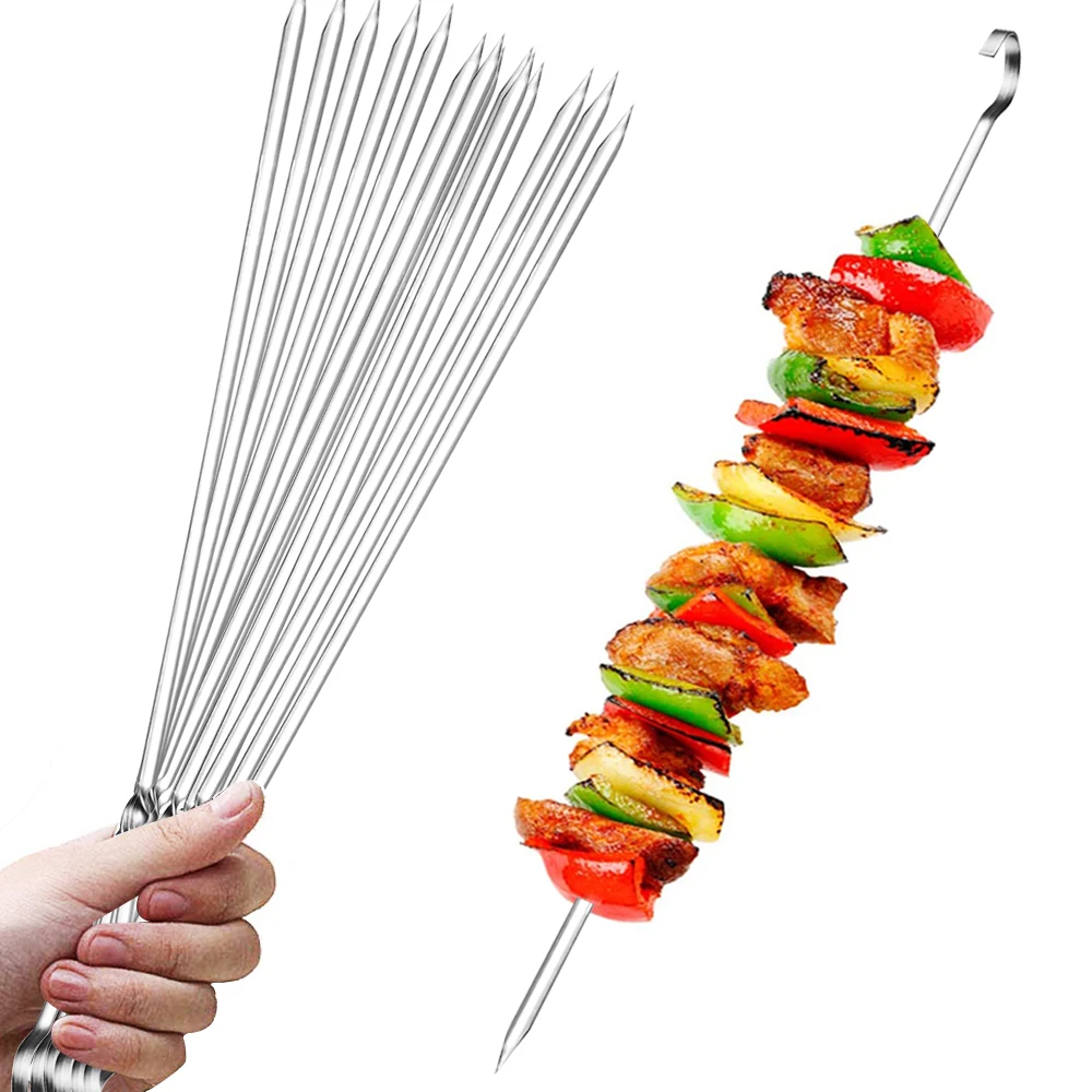 10 шт./набор шпажки из нержавеющей стали для барбекю|Шпажки| |