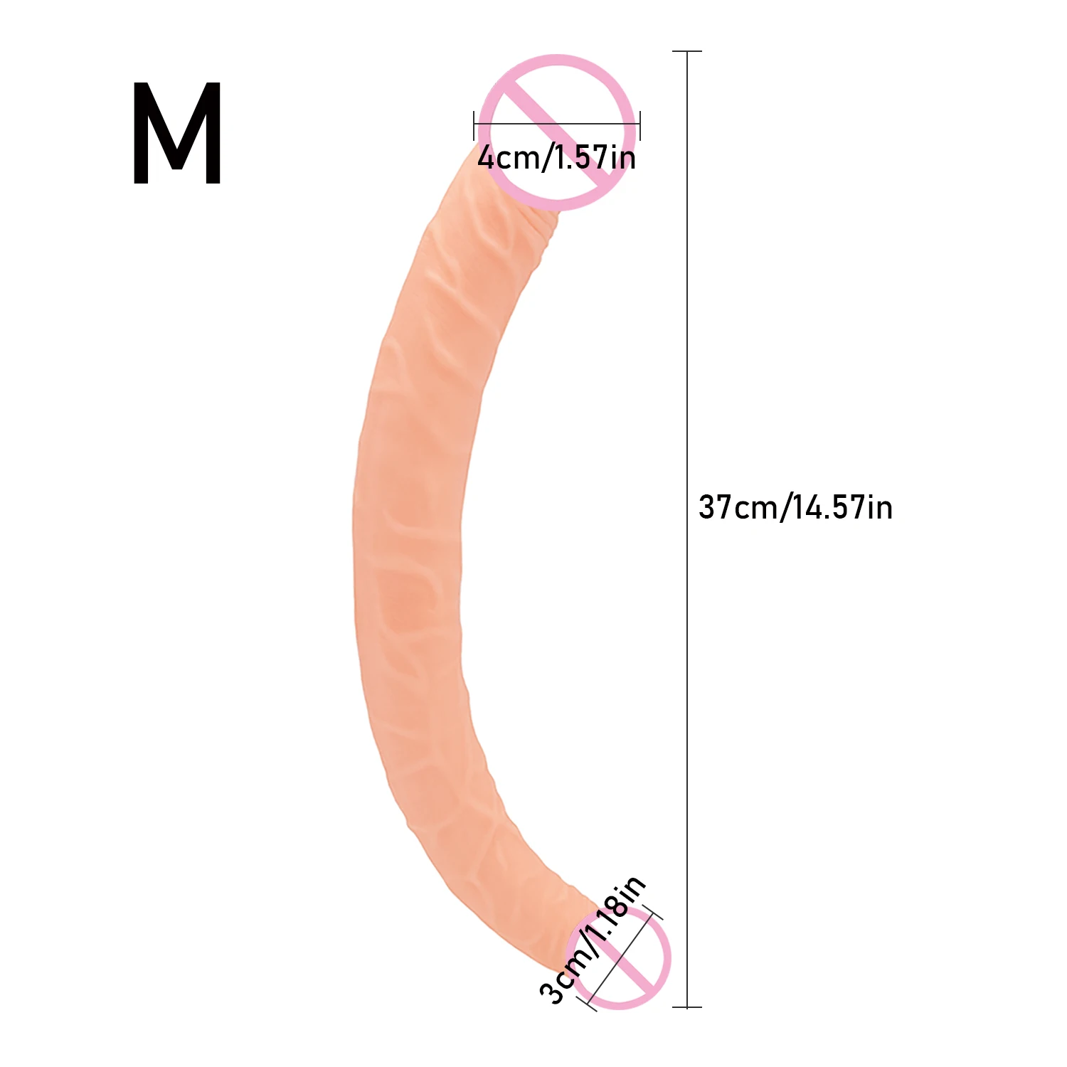 Двойные фаллоимитаторы по длине мягкий двухсторонний пенис реалистичный Фаллус