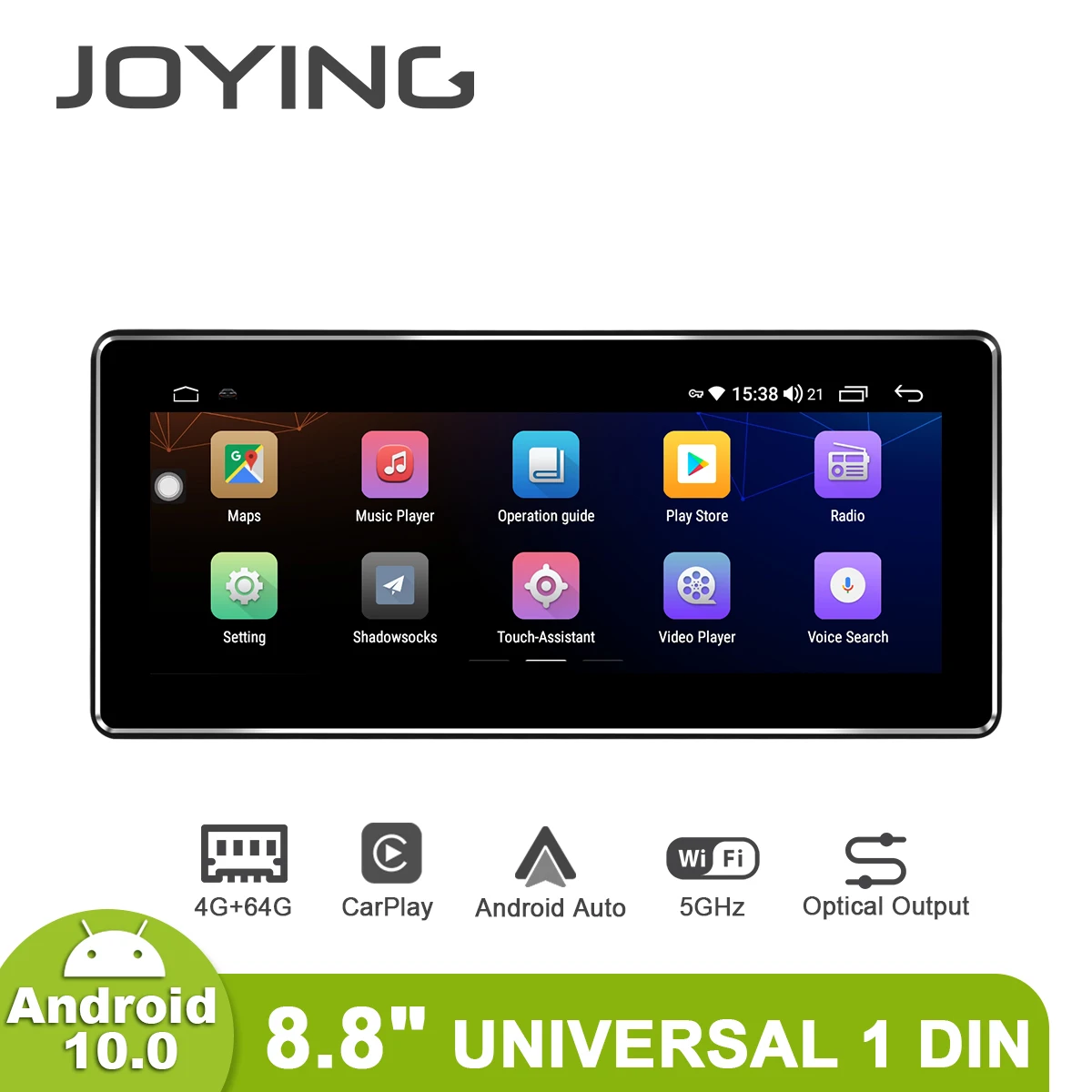 

Автомобильная магнитола 1 Din, 8,8 дюйма, 4 + 64 ГБ, Android