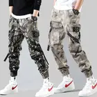 Брюки-карго мужские с лентами и карманами, черные брюки-султанки с цветными блоками, Джоггеры в стиле Харадзюку, мужские тренировочные штаны в стиле хип-хоп, модель 5XL, 2020