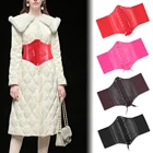 1 шт Женский широкий пояс с подвесками пояс с корсетом из искусственной кожи эластичный стрейч Кушак Пояс модные аксессуары для одежды