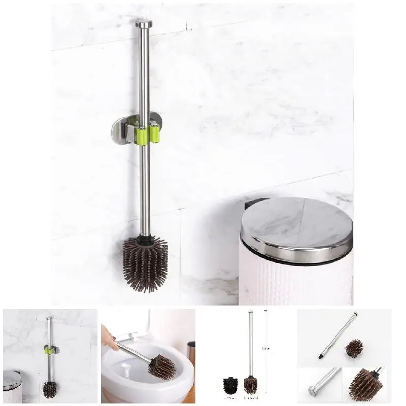 

Силиконовые головки, ручка из нержавеющей стали, щетка для туалета, силиконовые головки, ручки из нержавеющей стали, сменный инструмент для ...