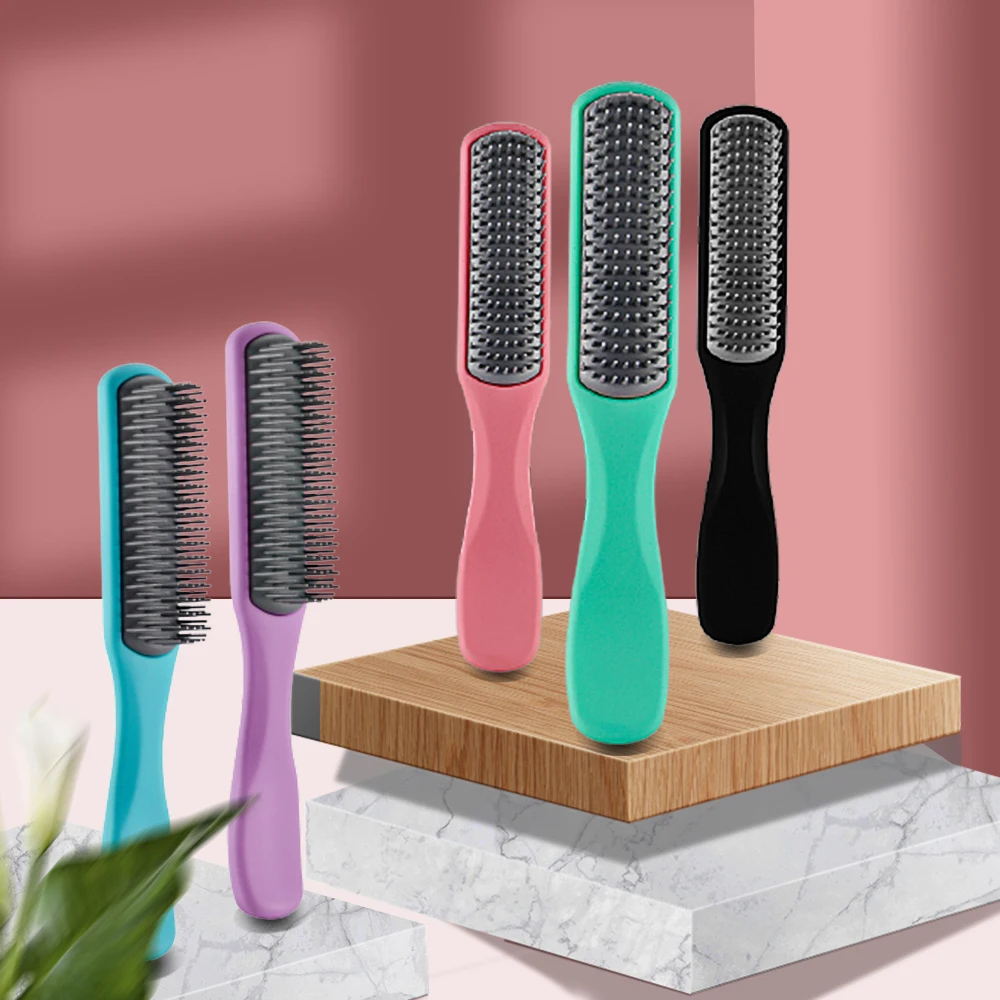 

Массажная расческа для кожи головы, Расческа с девятью рядами, расческа для распутывания волос, барбершоп, салон, парикмахерская расческа д...