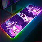 Игровой коврик для мыши Moneko с аниме, RGB мини-коврик для клавиатуры ноутбука с замком, коврик для мыши со светодиодной подсветкой, игровые аксессуары XXL