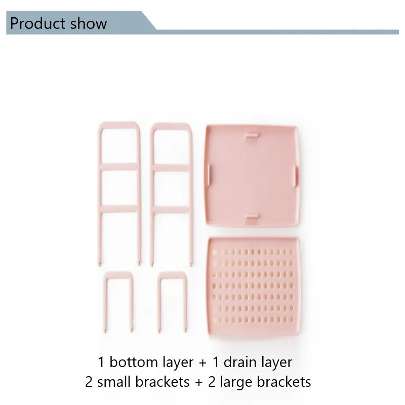 

Foldable Kitchen Table Rag Rack Dishwashing Water Drain-free Punch Sponge Soap Shelf Multi-function Storage Holders Shelves