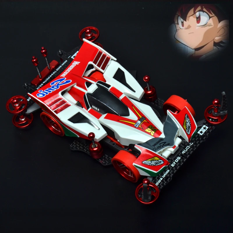 Tamiya CYCLONE MAGNUM Mini 4WD модели автомобилей с AR шасси из алюминиевого сплава ролики