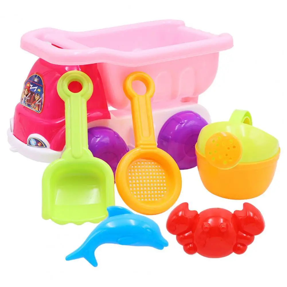

6 шт./компл. детская пляжная игрушка, удобная в переноске многофункциональная Интерактивная пляжная песчаная игрушка-ведро, набор замков дл...