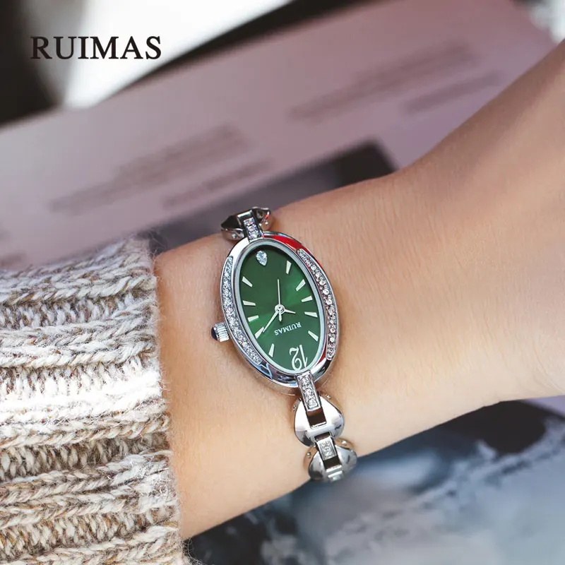 

RUIMAS Top Brand Luxury Rhinestone Womens Quartz Watch CasualSteel Bracelet Ladies Watches Clock Relogio Feminino Reloj Mujer