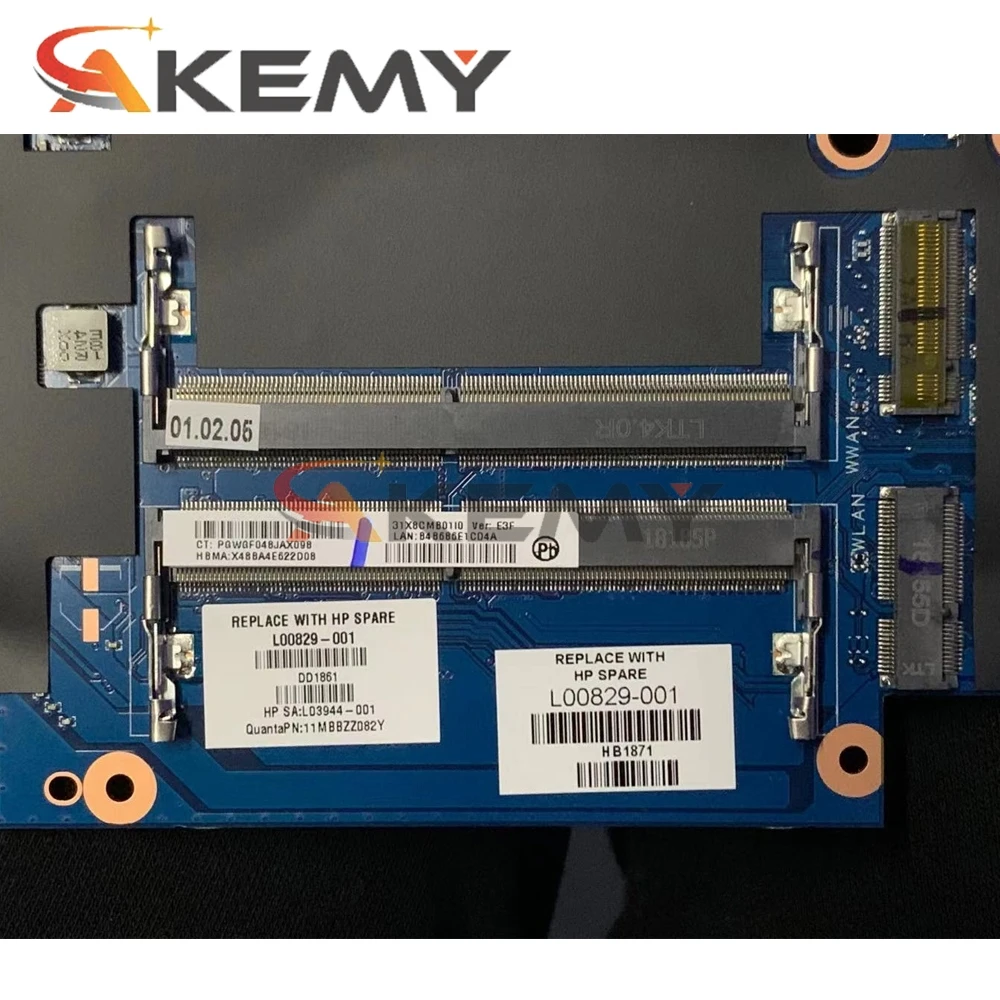 Материнская плата для ноутбука HP ProBook 450 G5 материнская с процессором 3865U I3 I5 I7 7-го