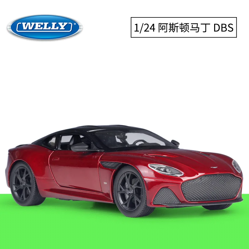 

Genuine WELLY 1:24 Aston Martin DBS Superleggera Sports Car Simulation Alloy Car Model Collection Presents Children's Gifts Toys