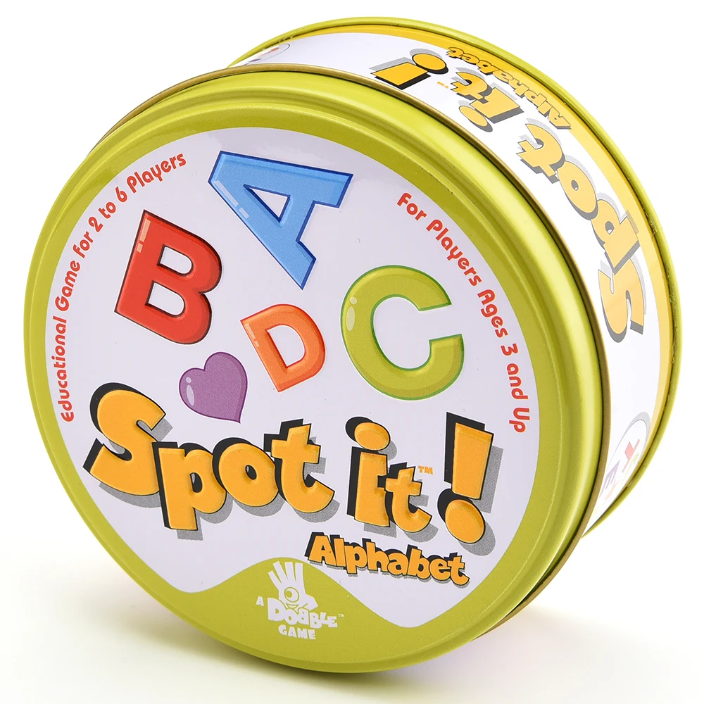 

Dobble Spot It Games Toy Tin Box 55 Cards Sports Fun Family Children Board Game