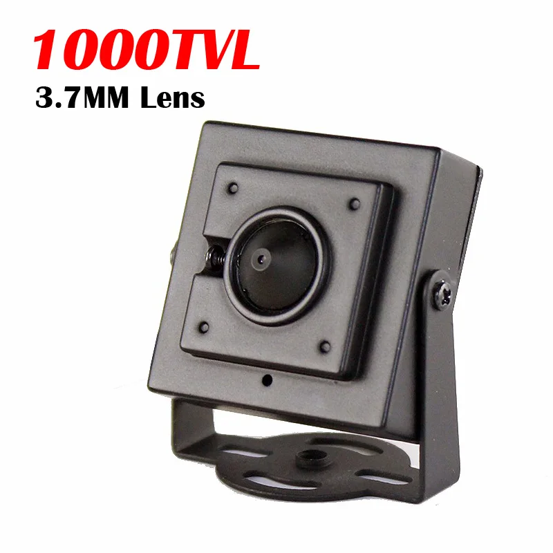 1000TVL CMOS Проводная Мини коробка Micro CVBS камера видеонаблюдения с металлическим