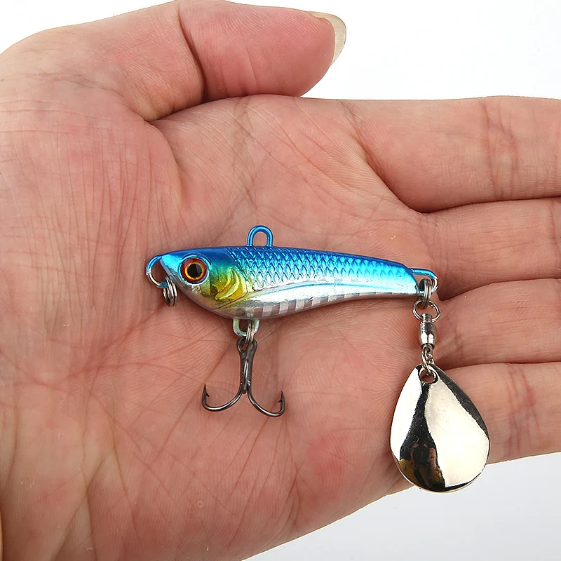 

Ardea Rotating Mini Metal Laser VIB Vibration Jigging Fishing Lure Skirt Slow Jig Crankbait Sequins Trout Spoon Winter Ice Bait