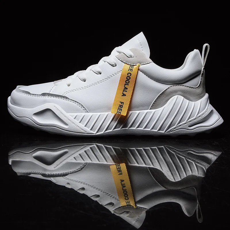 

Мужские кроссовки из ПУ кожи, на шнуровке