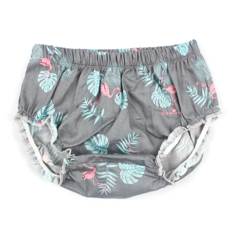 Bombachos y Diadema para beb&eacute;, conjunto de cubierta de pa&ntilde;al para reci&eacute;n nacido, bonito patr&oacute;n de flamenco, pantalones cortos para ni&ntilde;a, ropa para beb&eacute; reci&eacute;n nacido-2