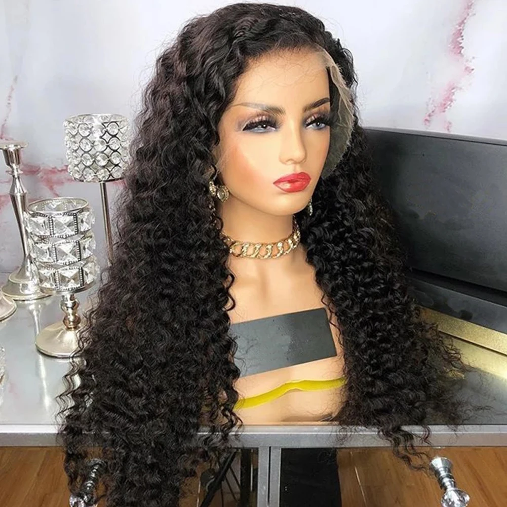 Парик RONGDUOYI с глубоким кудрявым кружевом спереди бесклеевые парики косплей