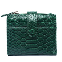 puou 2020 fashion unisex pu snakeskin pattern women wallet zipper purse card package card holder card wallet two fold wallet