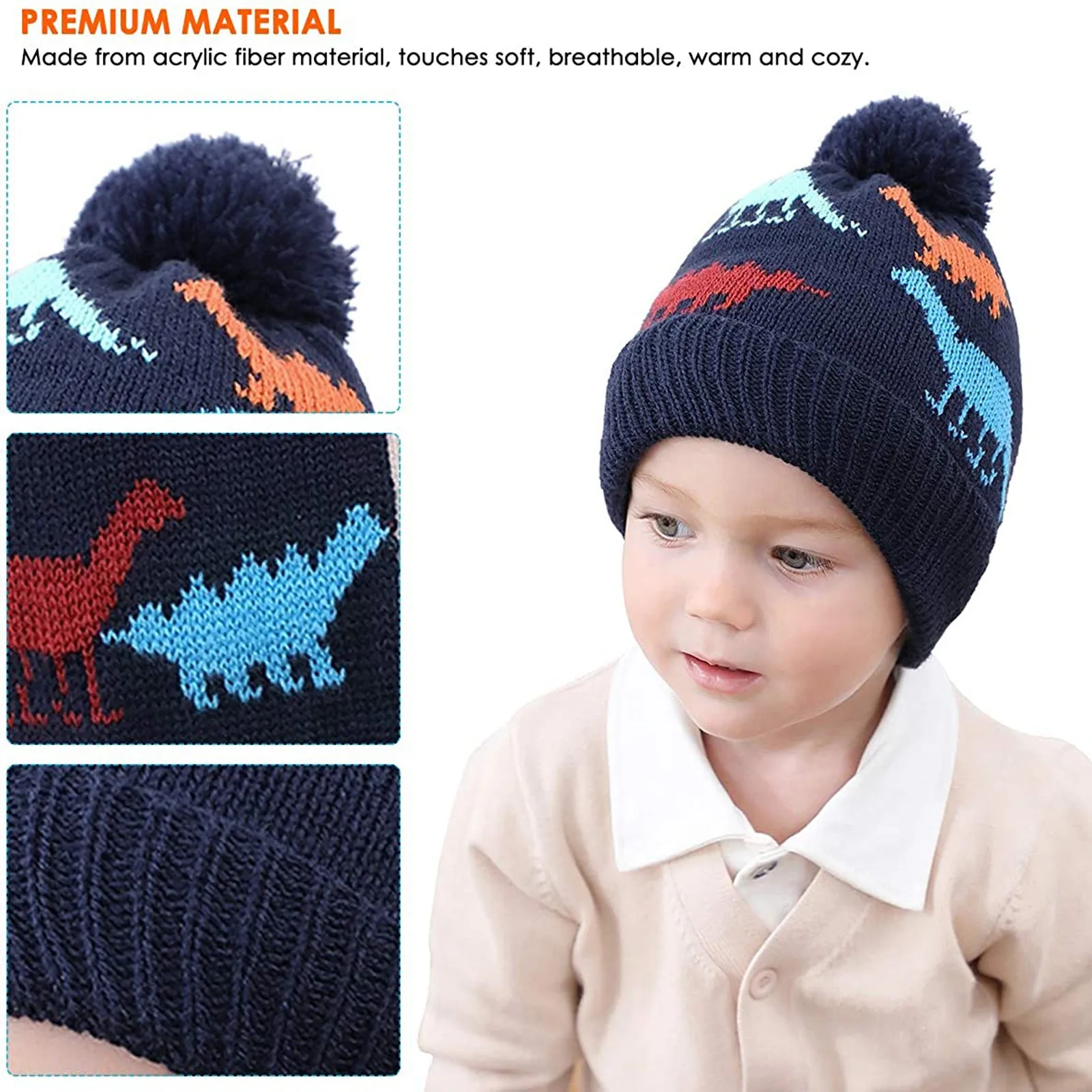 

1-4 Years Old Hat Scarf Set party Children Winter Knitted Warm Hat Neck Warmer Kids wool hat scarf Sombrero Child hats Chapeau