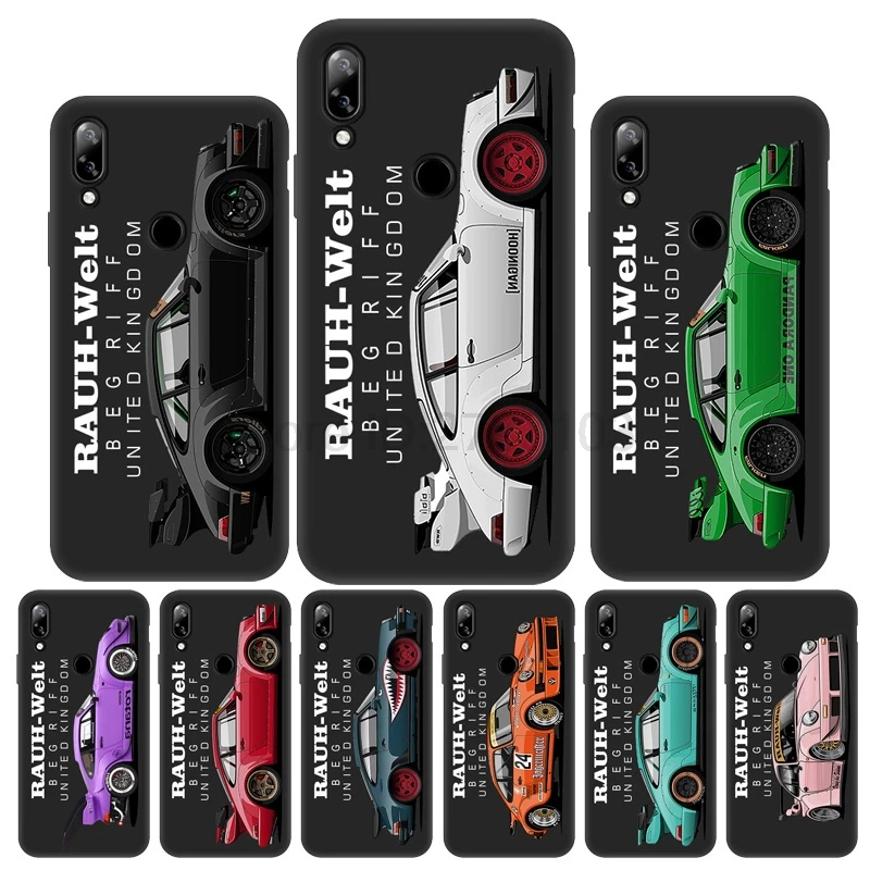 

Luxury Cool Sports Car Case For Doogee N20 Pro N10 Y7 Cases For Doogee N20Pro Painted Black Soft TPU Phone Coque Funda