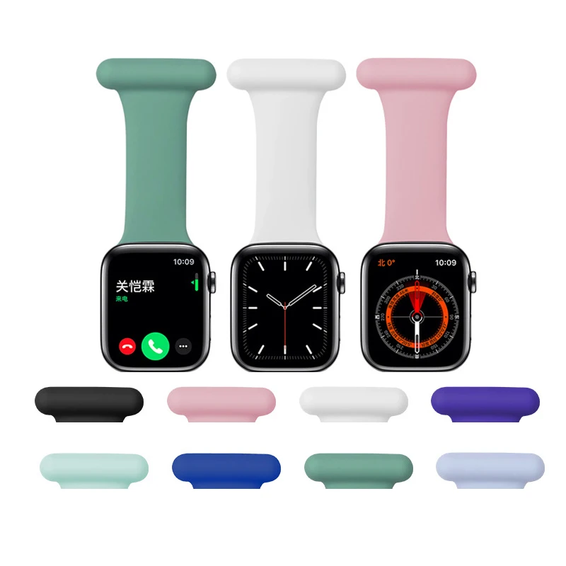 Watch Strap For for apple watch pin band 44mm 40mm 42mm 38mm iwatch 4/5/6 44 mm Brooch bracelet Doctor nurse watchband | Электроника