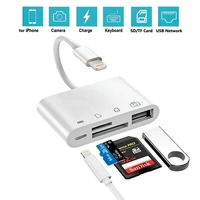 four in one sd card reader otg usb cable micro sdtf adapter data transfer large current for macbook cell phone for iphone