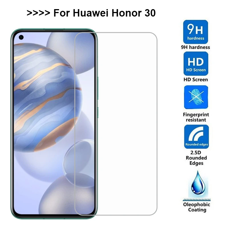 Протектор экрана из закаленного стекла для Huawei Honor 30 100% Оригинальная защитная