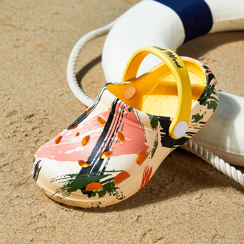 Новая модная детская одежда Обувь для сада Мальчиков и пляжные туфли девочек из