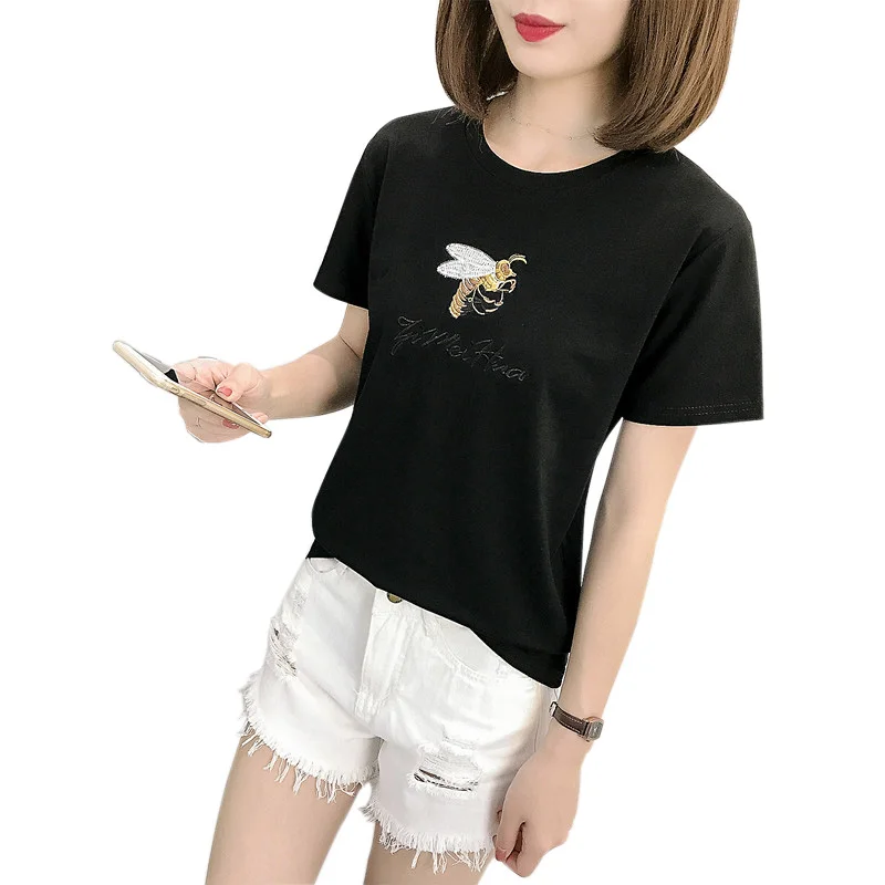 Новая летняя женская короткая футболка Летняя Сексуальная с коротким рукавом