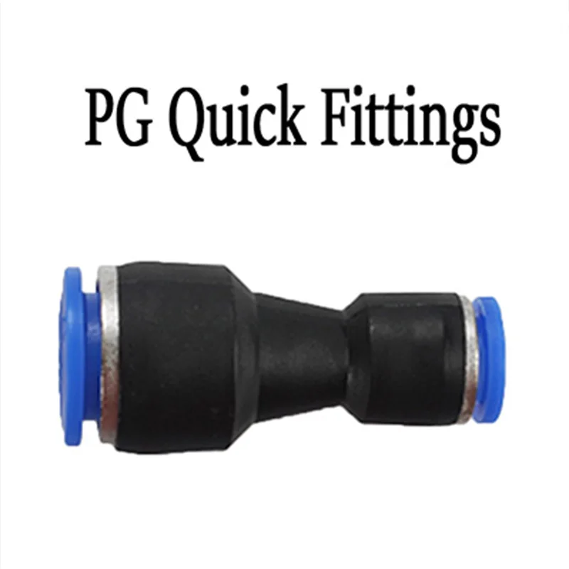 

Pneumatic quick insertion quick trachea connector plastic straight and variable diameter PG6-4 8-4 8-6 10-8 12-8 12-10 16-12