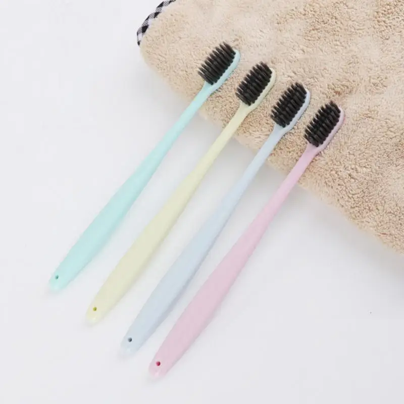 4 шт./компл. с бамбуковым древесным углем Зубная щётка вида цветов Нескользящая