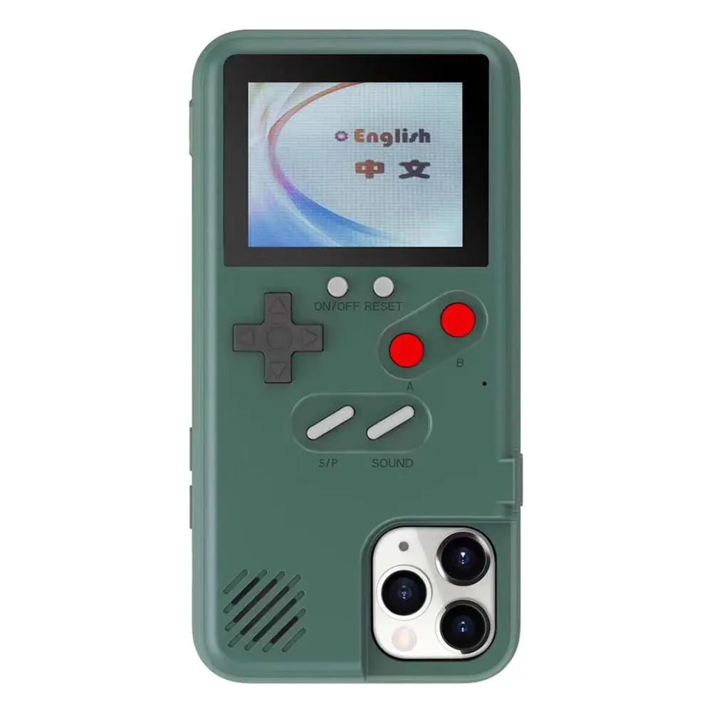COLOR SCREEN GREEN Чехол для мальчика 3D Gameboy чехол для samsung S10 полноцветный дисплей с 36 играми Телефон задняя крышка для Iphone 11 11 Pro MAX X Xs Max 6 7 - Цвет: COLOR SCREEN GREEN